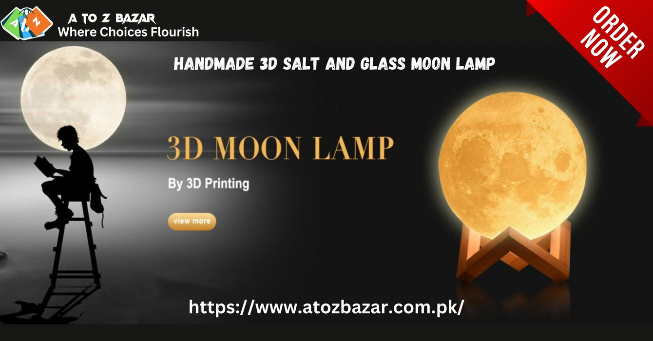 Hand-Made🙌🏻Salt and Glass 🔷Moon🌕Lamp🔥Premium Stock😲Free Delivery🚚