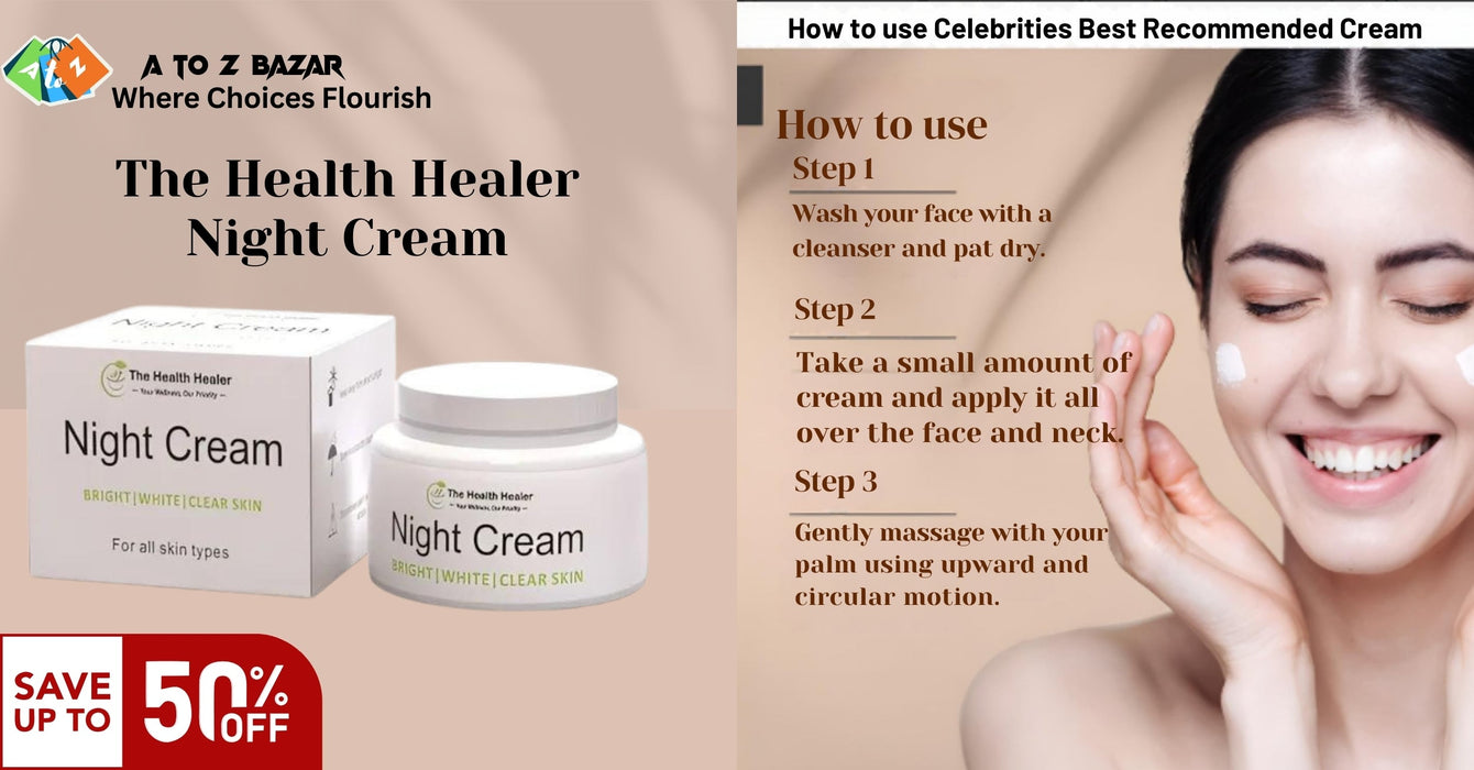 The Health Healer🤍Whitening🌙Night Cream✨Free Delivery 🔥All over Pakistan🚚