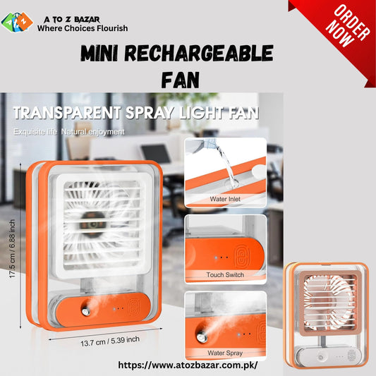 Rechargeable🔋Mini 🌬️Mist Fan Premium Stock💎50%Off😲Free Delivery🚚