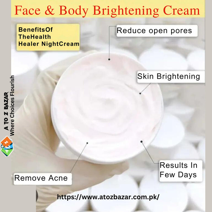 The Health Healer🤍Whitening🌙Night Cream✨Free Delivery 🔥All over Pakistan🚚