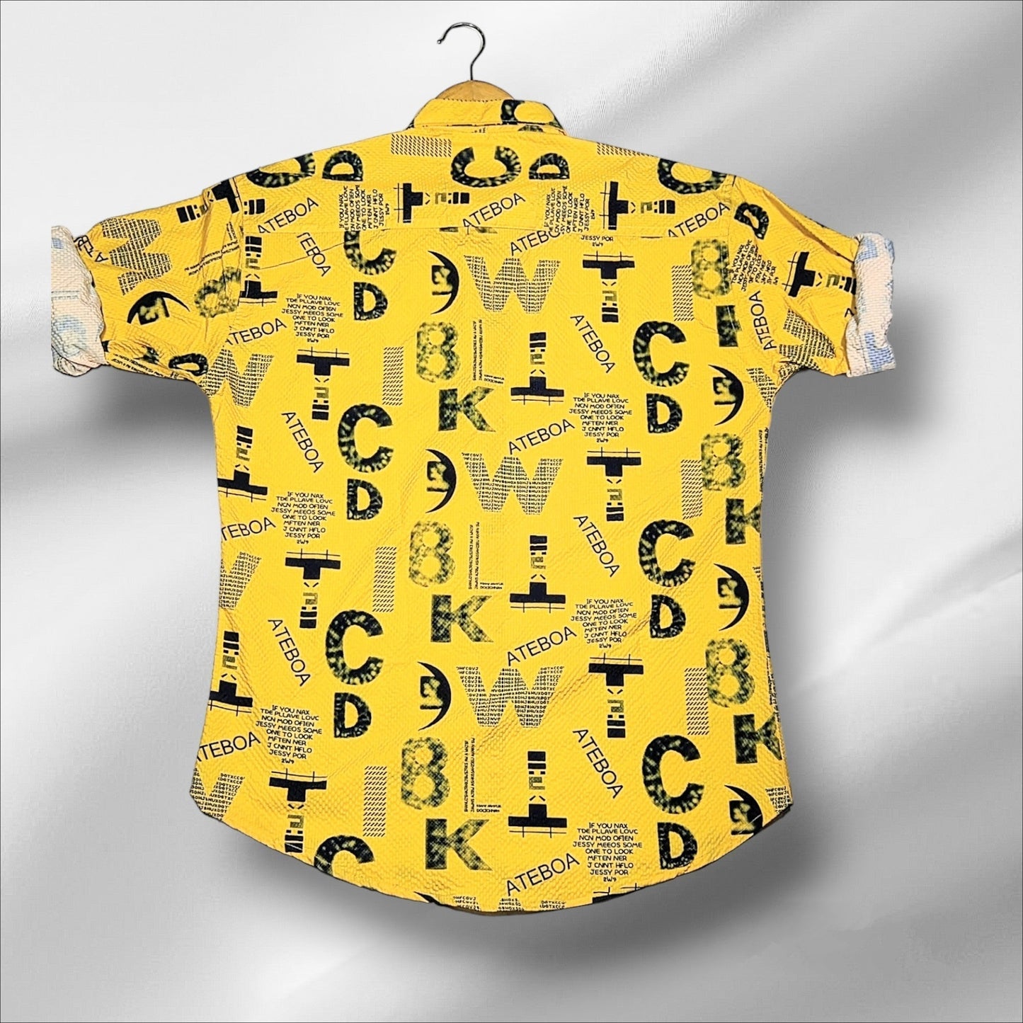 Spring Autumn Mens Casual Letters Printed Shirt in fabric China polister